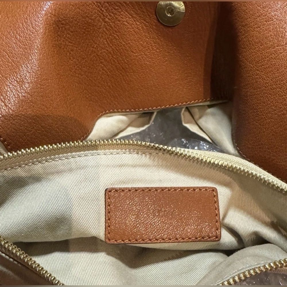 Chloé Whiskey Brown Leather Irene Tote Shoulder Bag - Picture 14 of 14